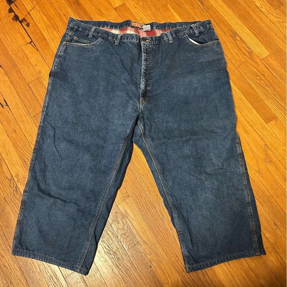 Berne Flannel Lined Carpenter Jeans Men's Cargo Outdoor‎ Work Wear 56